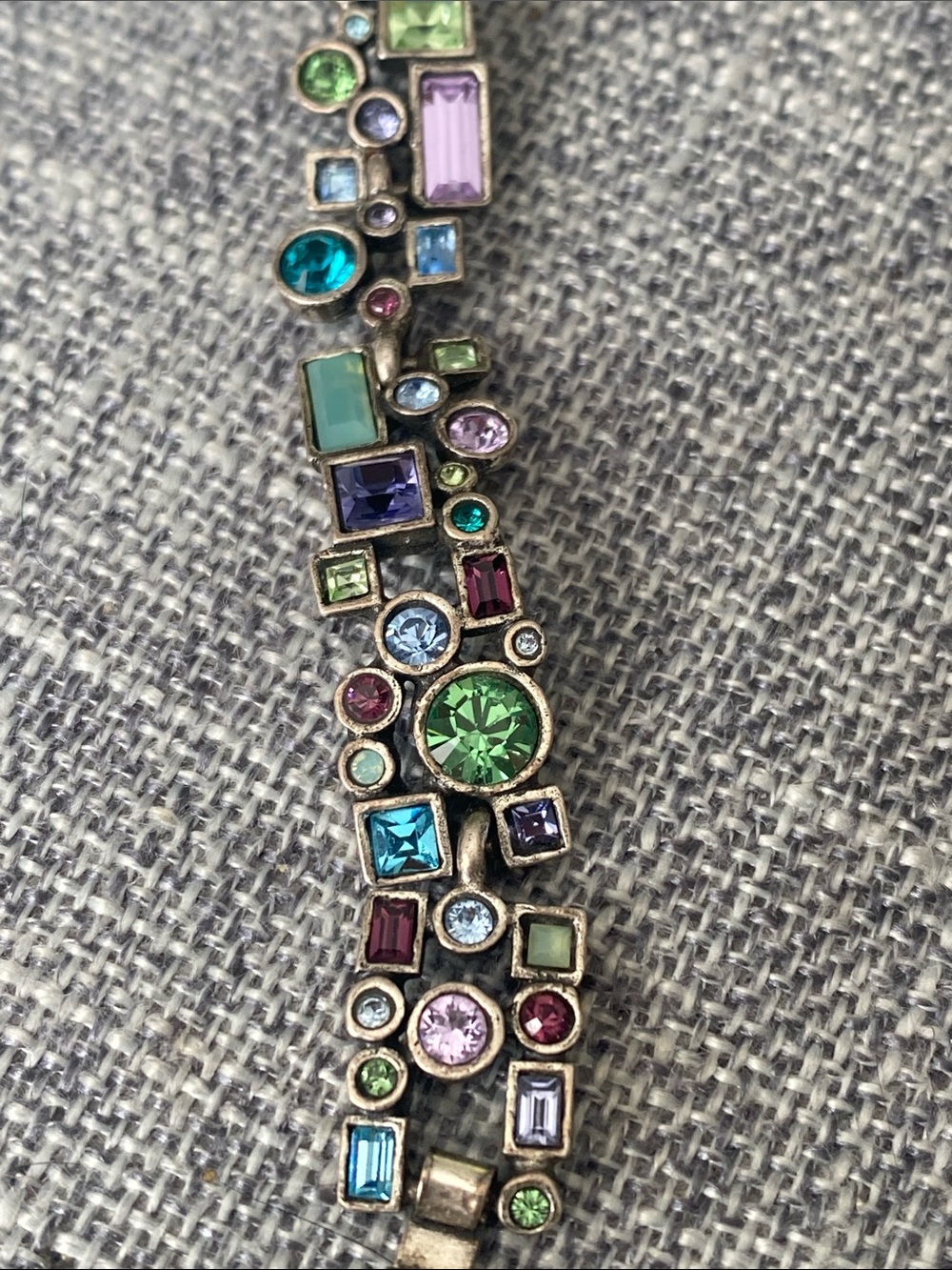 Multicolor Crystal Link Bracelet for Women - Picture 2 of 9